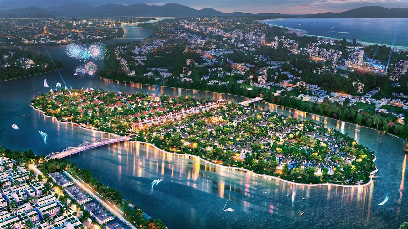 Toàn cảnh Sunneva Island tại Đà Nẵng của tập đoàn Sun Group.