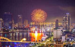 Khu vực sông Hàn trong lễ hội pháo hoa quốc tế 2023.