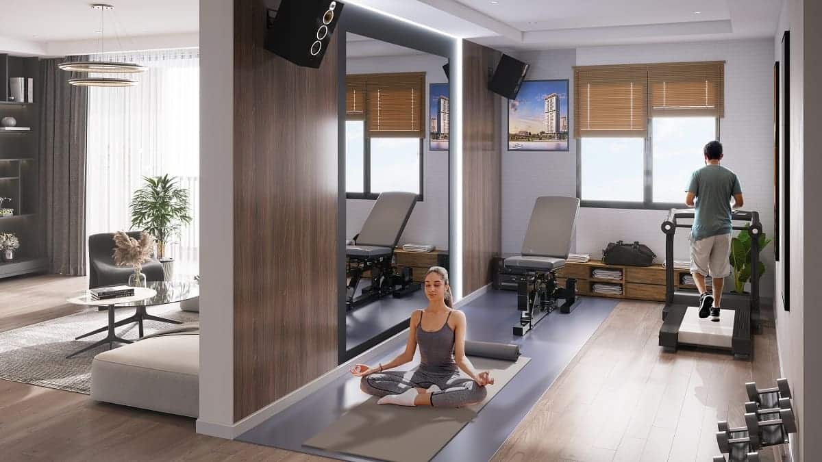 Phối cảnh minh họa căn hộ một phòng ngủ đa năng tại phân khu The Panoma với công năng linh hoạt.