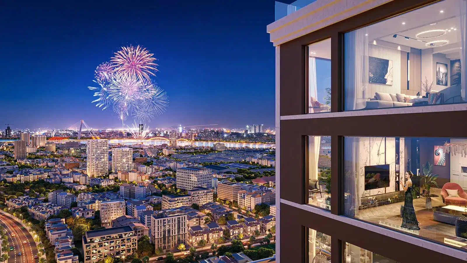 Chiêm ngưỡng pháo hoa DIFF từ Sun Costa Residences Đà Nẵng – Trải nghiệm độc đáo giữa trung tâm thành phố.