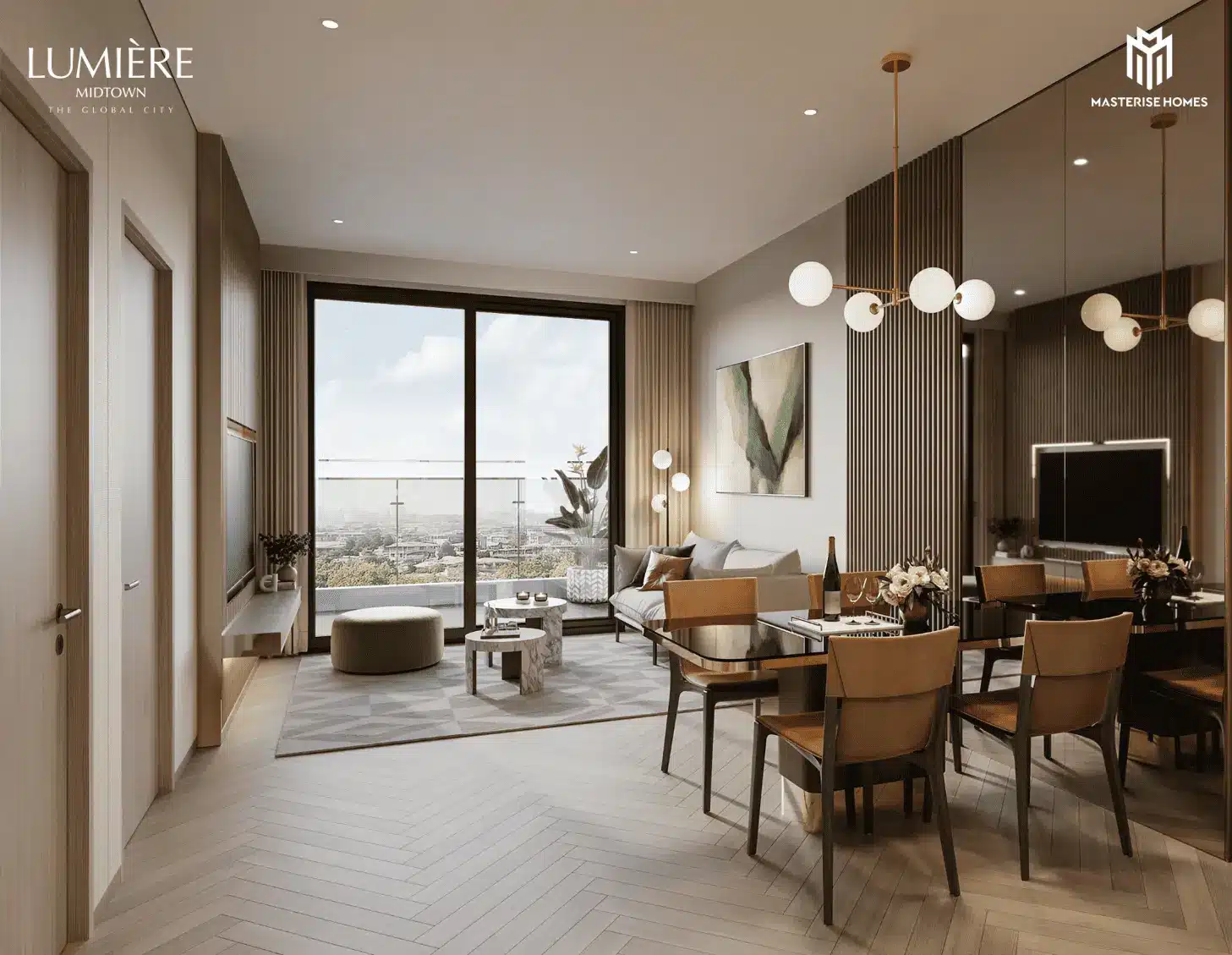Không gian sống tinh tế tại LUMIÈRE Midtown, nơi kết hợp hoàn hảo giữa kiến trúc New York và thiên nhiên.