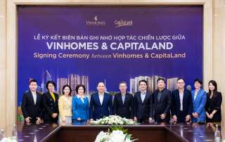 Lễ ký kết hợp tác chiến lược giữa Vinhomes và CapitaLand phát triển dự án The Fullton CapitaLand.