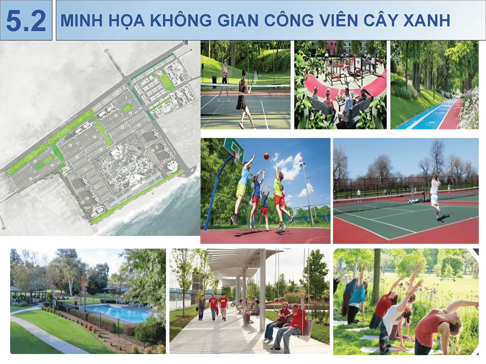 Minh họa không gian công viên cây xanh tại khu đô thị đường 3 tháng 2 của Sun Group Vũng Tàu.
