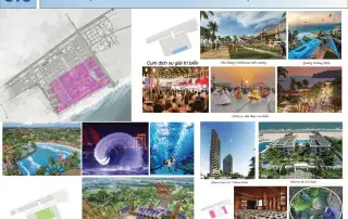 Minh họa không gian khu du lịch Sun Group Vũng Tàu với thiết kế đa dạng và hiện đại.